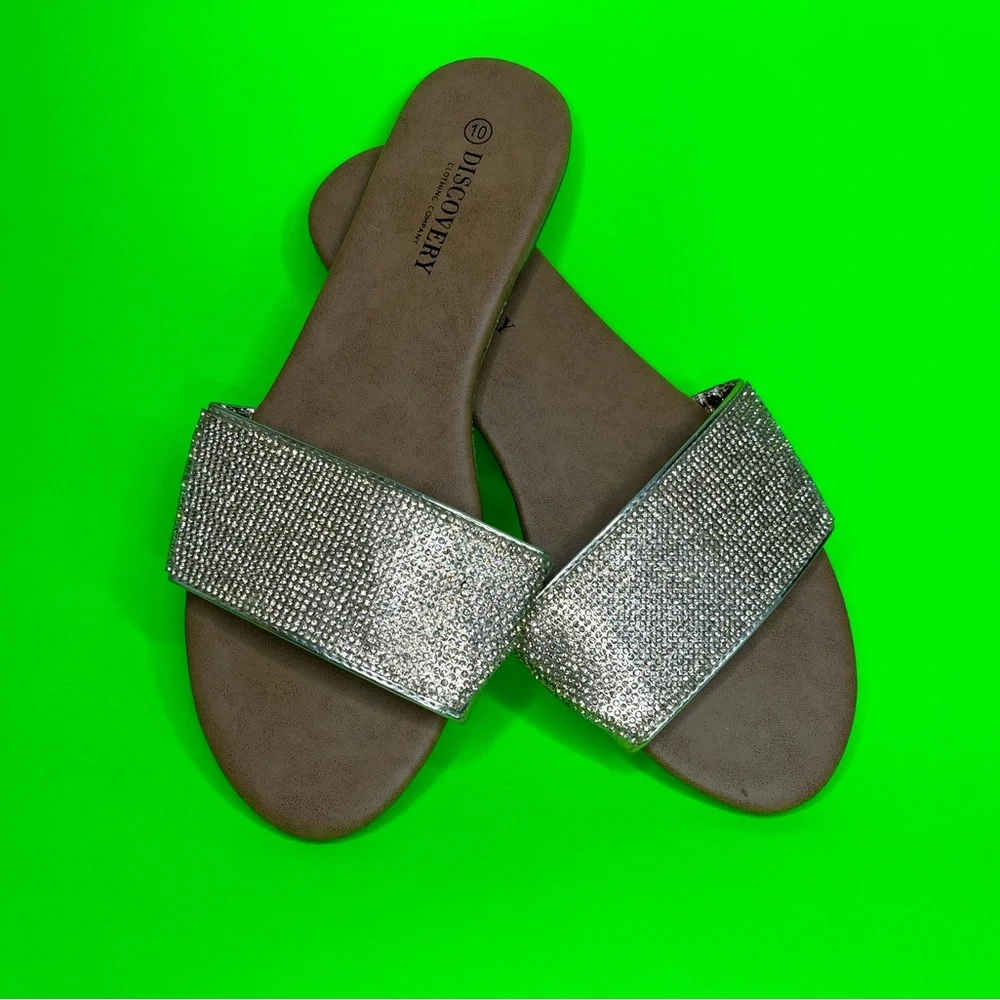 Rose Gold Rhinestone Slides - Picture 3 of 4